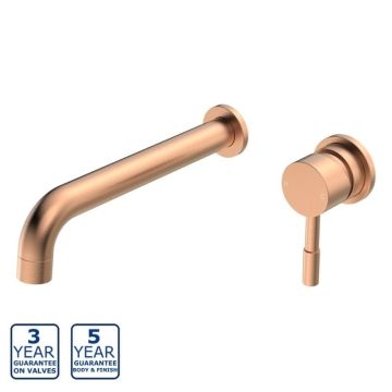 Serene Brienz 220mm Wall Mounted Basin Mixer - Brushed Bronze