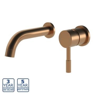 Serene Brienz Wall Mounted Basin Mixer - Brushed Bronze