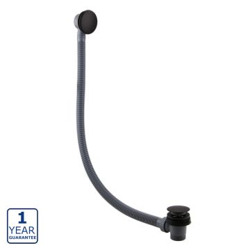 Serene Click Clack Bath Waste & Overflow - Matt Black