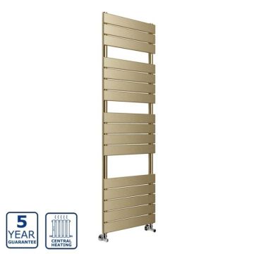 Serene Clover Square Towel Radiator 1500mm x 500mm - Brushed Brass