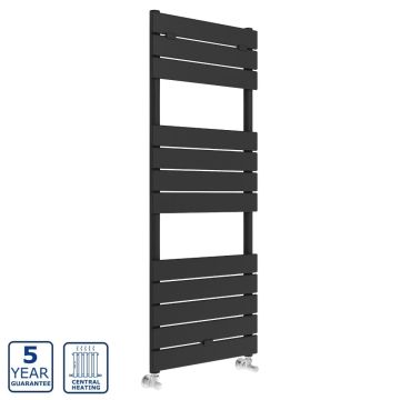 Serene Clover Square Towel Radiator 1200mm x 500mm - Black