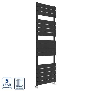 Serene Clover Square Towel Radiator 1500mm x 500mm - Black
