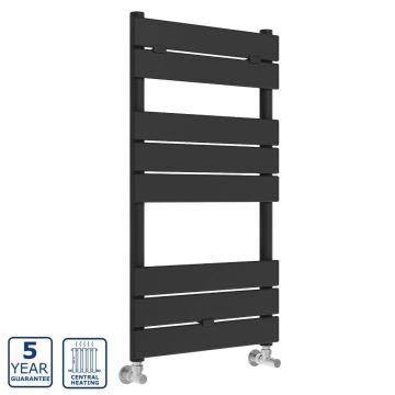 Serene Clover Square Towel Radiator 840mm x 500mm - Black