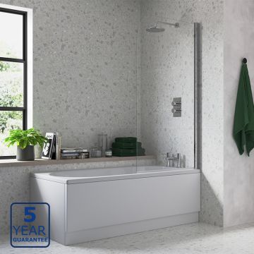 Serene Curved Bath Screen 800mm x 1500mm