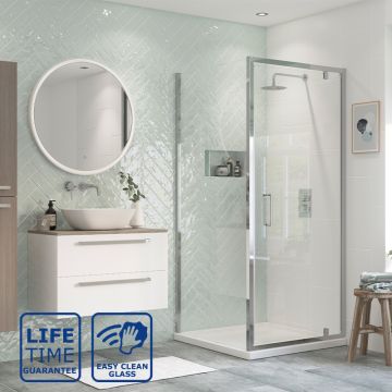 Serene Deluxe Pivot Shower Door 760mm