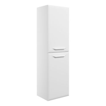 Serene Delphi 2 Door Wall Hung Tall Unit 400mm - Matt White