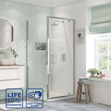 Serene Deluxe Shower Door Side Panel 760mm