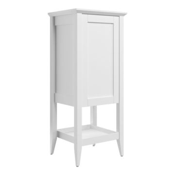 Serene Edessa 1 Door Freestanding Mid Boy Unit 470mm - Matt White