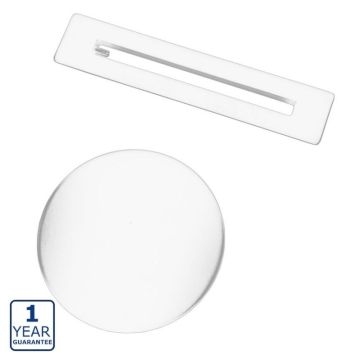 Serene Freestanding Bath Overflow & Waste Cover - White