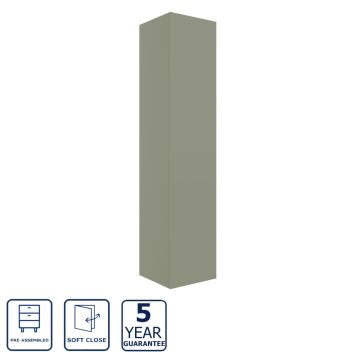 Serene Hatherleigh 350mm Wall Hung 1 Door Tall Unit - Matt Olive Green