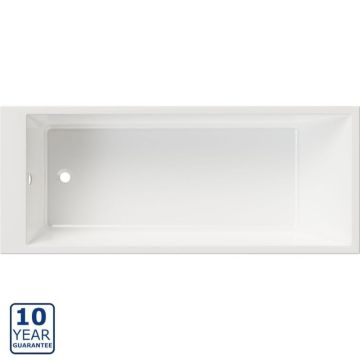 Serene Isla Square Single Ended Bath 1700mm x 700mm - White