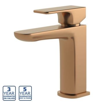 Serene Kenneth Cloakroom Basin Mixer with Click Clack Waste - Brushed Bronze