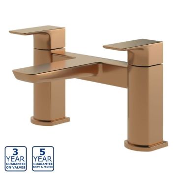 Serene Kenneth Deck Mounted Bath Filler - Brushed Bronze