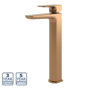 Serene Kenneth Tall Basin Mixer - Brushed Bronze