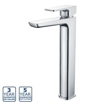 Serene Kenneth Tall Basin Mixer - Chrome