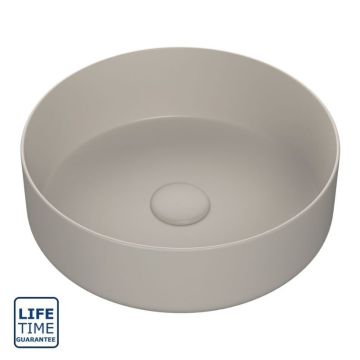 Serene Lugano 355mm Ceramic Washbowl & Waste - Matt Latte