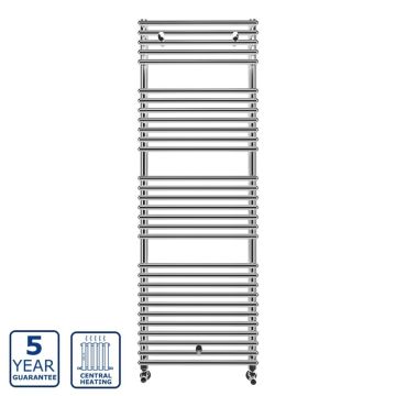 Serene Lula Round Towel Radiator 1450mm x 500mm - Chrome