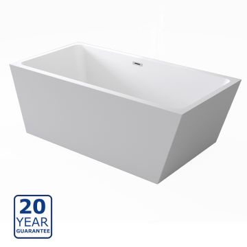 Serene Matilda Freestanding Double Ended Bath 1600mm x 750mm - White