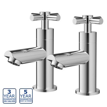 Serene Meuse Pair of Bath Taps - Chrome