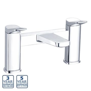 Serene Nanci Deck Mounted Bath Filler - Chrome