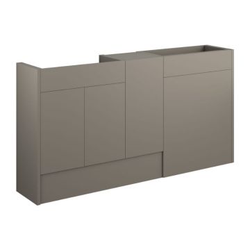 Serene Chester 1536mm Basin & Toilet & 1 Door Unit Pack - Grey / Matt Stone