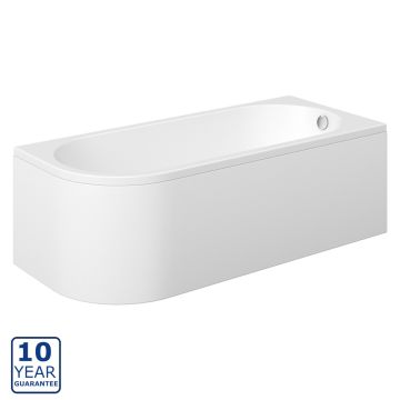 Serene Norio J Shaped Bath & Legs 1500mm x 725mm with Panel