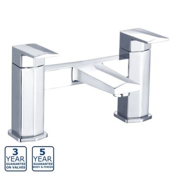 Serene Rhoda Deck Mounted Bath Filler - Chrome
