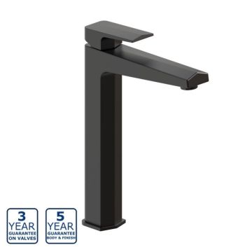 Serene Rhoda Tall Basin Mixer - Matt Black
