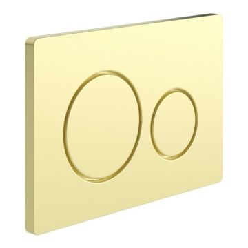 Serene Round Push Button Flushplate - Brushed Brass