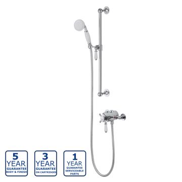 Serene Sancia Traditional Bar Shower Valve with Sliding Rail Kit - Chrome