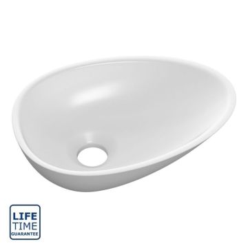 Serene Seville 320mm Mini Resin Washbowl - White