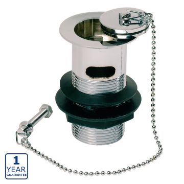 Serene Slotted Basin Waste with Plug & Chain - Chrome