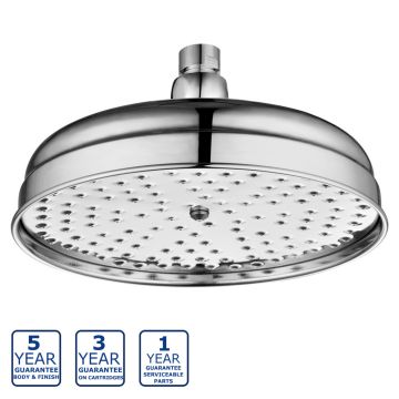 Serene Traditional Shower Head 200mm - Chrome