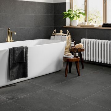 Siena Dark Grey Wall & Floor Tile 300mm x 600mm - Matt Porcelain