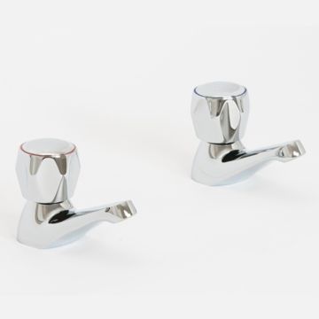 Skara Pair of Basin Taps - Chrome