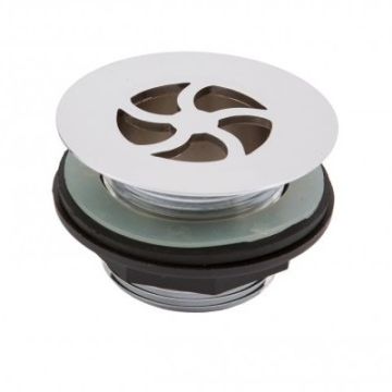 Solid Flush Grated Shower Waste 1 1/2" - Chrome