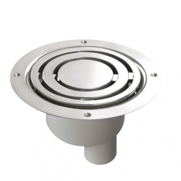 Azzio Vinyl Drain Gravity Vertical Outlet - Chrome