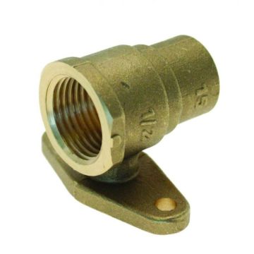 Straight End Feed Cooker Wall Plate 15mm x 1/2"