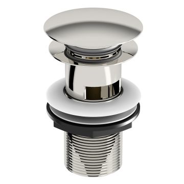 Tissino Alek Push Button Basin Waste With Overflow  - Chrome