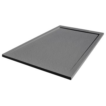 Tissino Giorgio Lux Square Slate Effect Shower Tray 900mm x 900mm Grey Slate