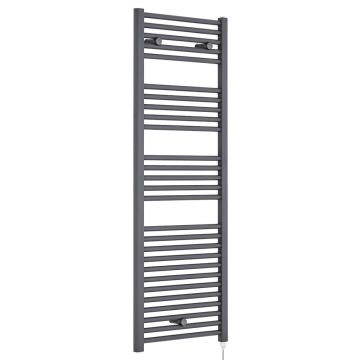 Nuie Anthracite 1375 x 480mm Electric Towel Rail