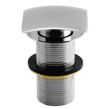 Unslotted Push Button Basin Waste with Large Square Plug