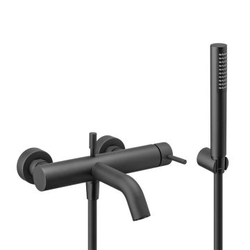 Vema Maira Wall Mounted Bath Shower Mixer - Matt Black
