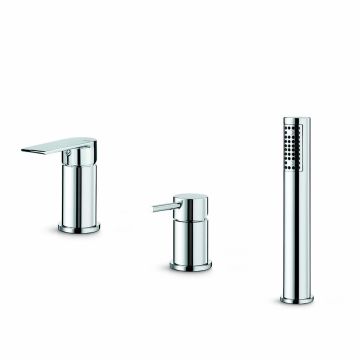 Vema Timea 3 Hole Bath Shower Mixer - Chrome