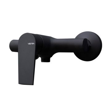 Vema Timea Single Outlet Bar Shower Mixer - Matt Black