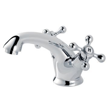 Victorian Mono Basin Mixer with Push Button Waste