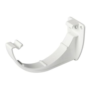 White 112mm Half Round Fascia Bracket