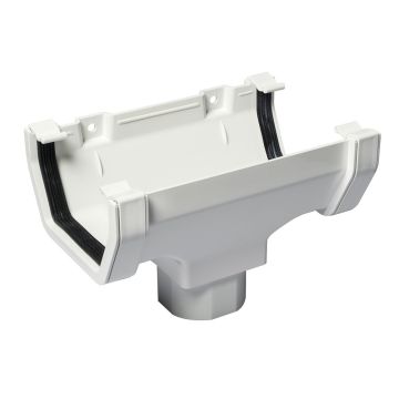 White 112mm Square Running Outlet