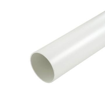 White 68mm Round Rain Water Down Pipe - 4m Length