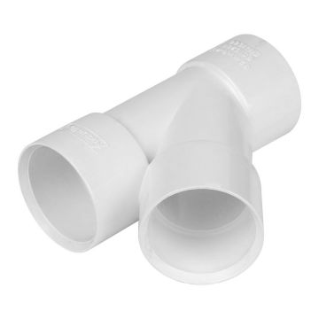 White 40mm Solvent 45 Degree Branch
